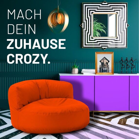Lumaland Sitzsack-Sofa Orange Drinnen Stuhl, 3 image