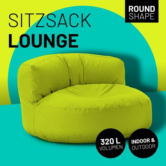 Lumaland 21158 Sitzsack Grün Innen & Außen Rund, Farbe: Grün, 2 image