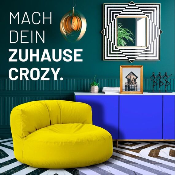 Lumaland Sitzsack-Sofa Gelb Drinnen Stuhl, 3 image