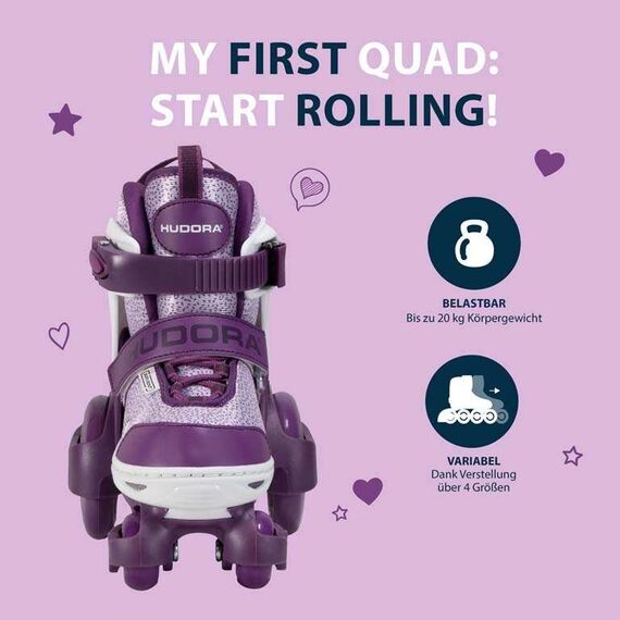 HUDORA My First Quad Kinder Jam-Rollschuhe