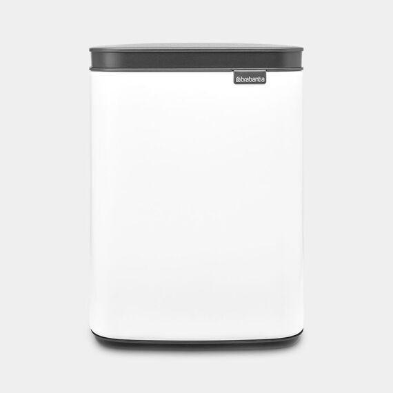 Brabantia Bo Waste Bin 4 l Rechteckig Stahl Schwarz, Weiß, Farbe: Schwarz, Weiß