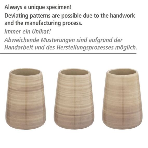 WENKO Zahnputzbecher Pottery Sand hochwertige Keramik, 3 image