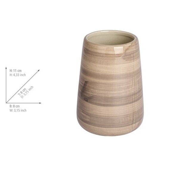 WENKO Zahnputzbecher Pottery Sand hochwertige Keramik, 4 image