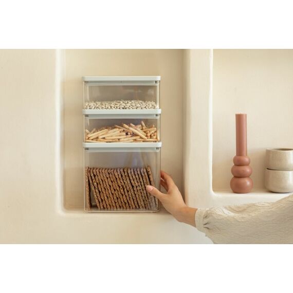 Brabantia Tasty+ Rechteckig Kanister 6,5 l Hellgrau, Transparent 3 Stück(e), Farbe: Hellgrau, Transparent, 3 image