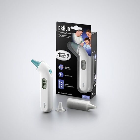 Braun ThermoScan 3 Kontakt Weiß Ohr, 4 image