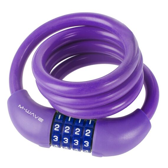 M-Wave 231069 Fahrradschloss Violett 1000 mm Kabelschloss