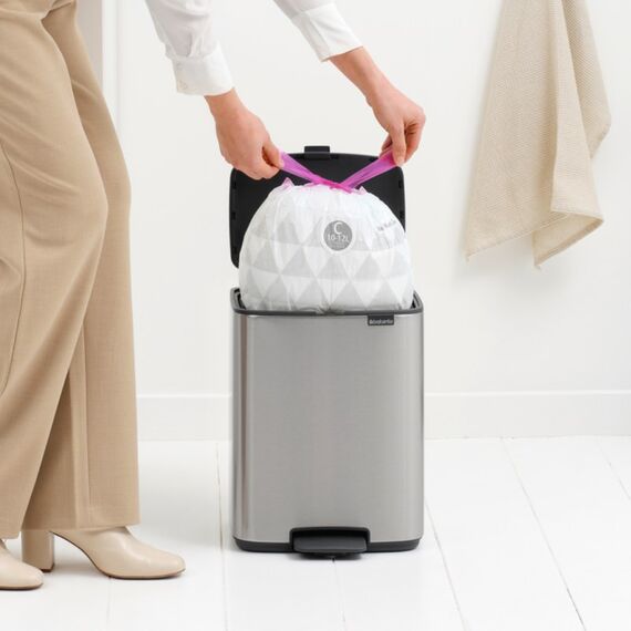 Brabantia Bo Pedal Bin 12 l Rechteckig Stahl, Farbe: Stahl, 2 image