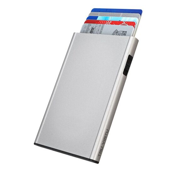 TRU VIRTU 24101000101 Geldbörse, Kartenetui/Reisedokumentenhülle Hülle Silber ABS, Aluminium, 3 image
