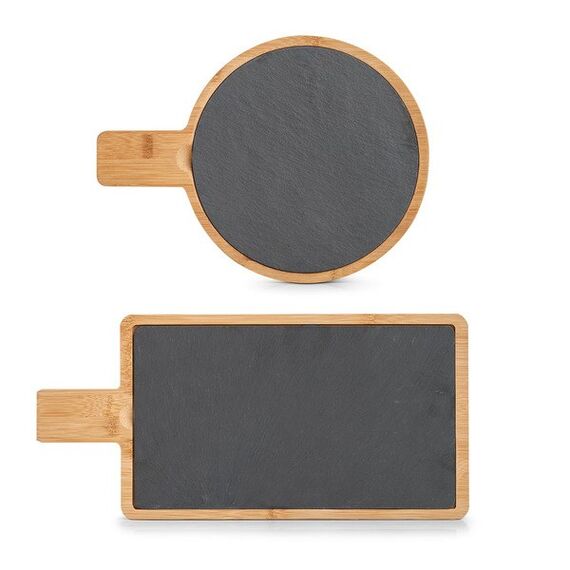Zeller Present 24509 Küchen-Schneidebrett Rund Bambus, Tablet Anthrazit, Natürlich/Natur, 4 image