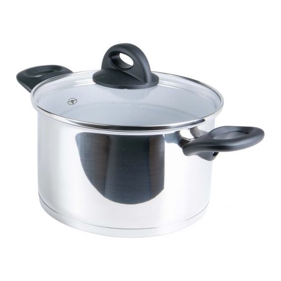 Genius Cerafit Steel Kochtopf Set, 2 teilig 20 cm, Silber, Weiss