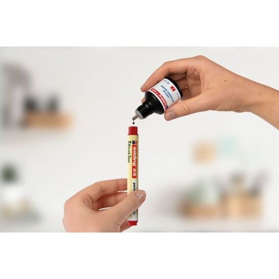 Edding 25 EcoLine Permanent-Marker Rundspitze Schwarz, 6 image