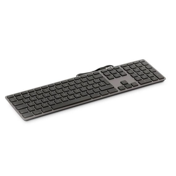 LMP 25079 Tastatur Universal USB QWERTZ Schweiz Grau, Farbe: Grau