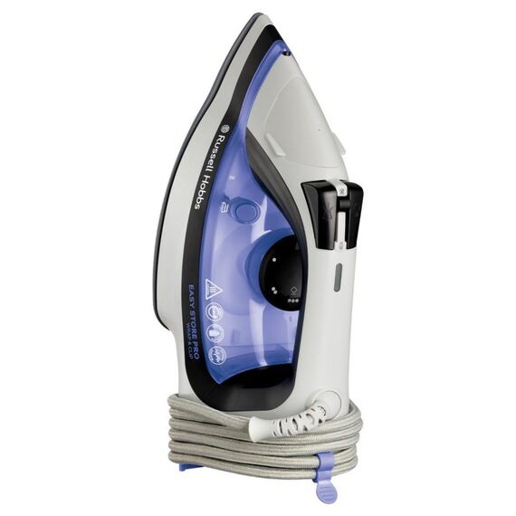 Russell Hobbs Wrap & Clip Dampfbügeleisen Keramik-Bügelsohle 2400 W Schwarz, Blau, Weiß, 2 image