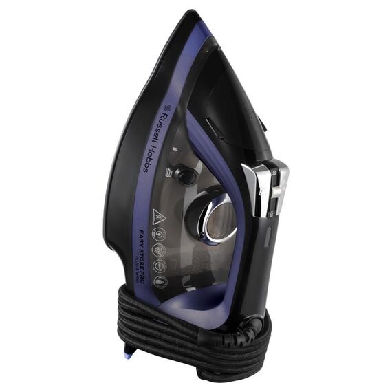 Russell Hobbs Plug & Wind Dampfbügeleisen Keramik-Bügelsohle 2400 W Blau, Violett, 2 image