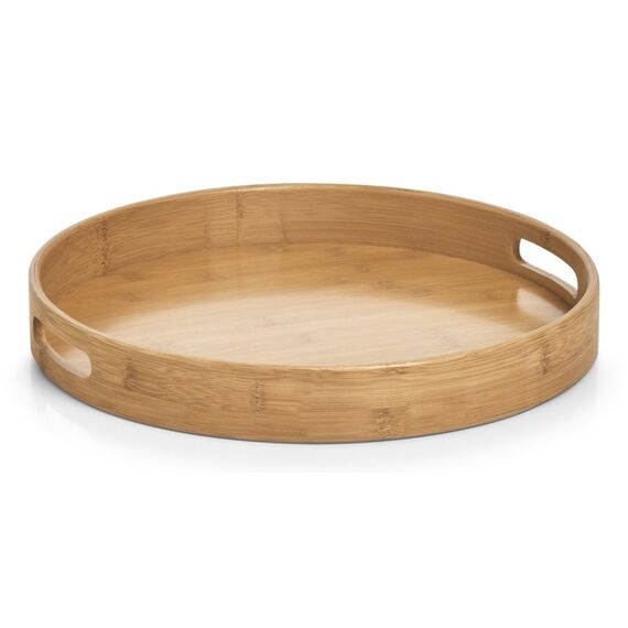 Zeller Present 25176 Serviertablett Klassisches Serviertablett Rund Holz