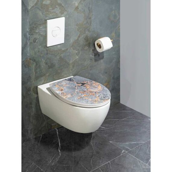 WENKO Premium WC-Sitz Grey Marble, 4 image