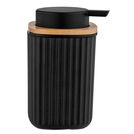 WENKO Rotello Seifenspender 0,25 l Schwarz, Holz, 24 image