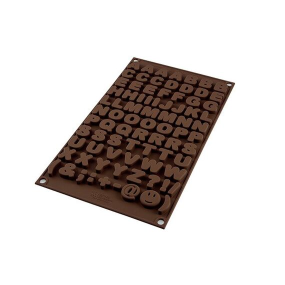Silikomart Sf169 Choco Abc Süßigkeiten- & Schokoladenformen Silikon Braun