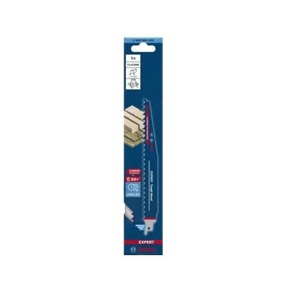 Bosch 2 608 900 403 Sägeblatt für Stichsägen, Laubsägen & elektrische Sägen Säbelsägeblatt Hartmetall 1 Stück(e)