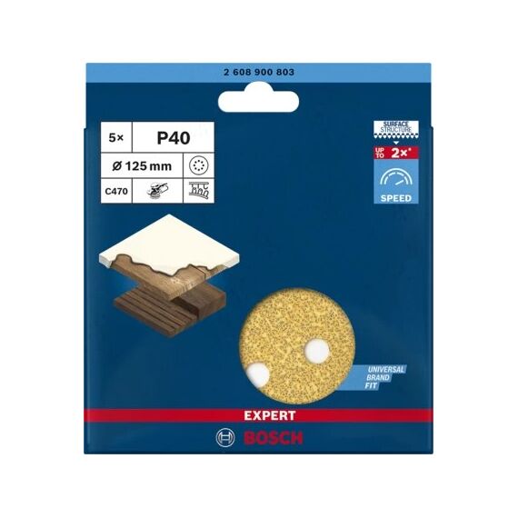 Bosch 2 608 900 803 Rotierendes Schleifwerkzeug Zubehör Holz Sandpapier, 8 image