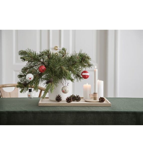 Hoptimist Reindeer Ornament Sammelfigur Kunststoff Weiß 2 Stück(e)