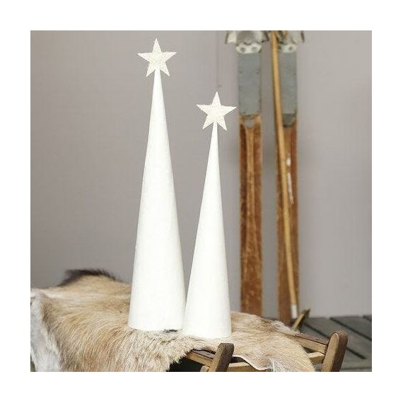 Creativ Company 265040 Christbaumschmuck Kegelförmiger Weihnachtsschmuck Papier Natürlich/Natur 3 Stück(e), 3 image