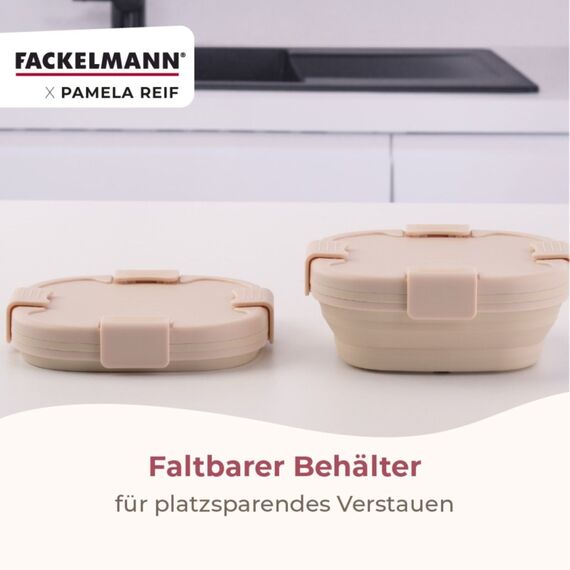 Fackelmann 26559 Lebensmittelaufbewahrungsbehälter Quadratisch Box 0,7 l Beige, 5 image