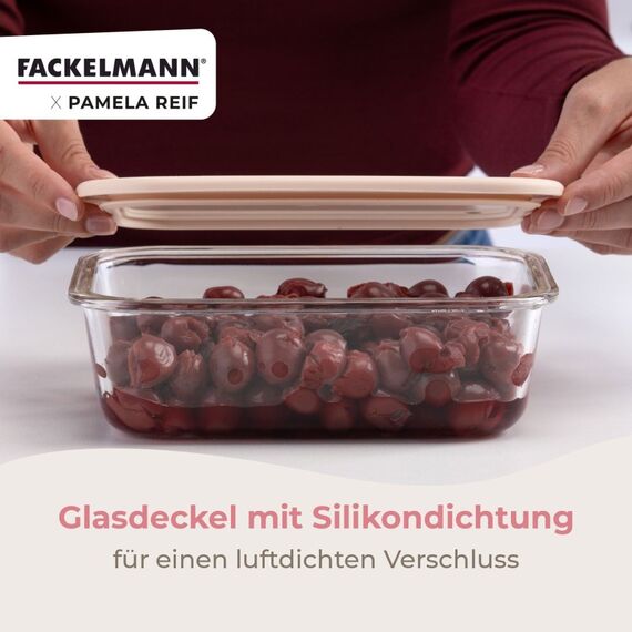 Fackelmann 26569 Lebensmittelaufbewahrungsbehälter Rechteckig Container 1,05 l Beige, Transparent, 7 image