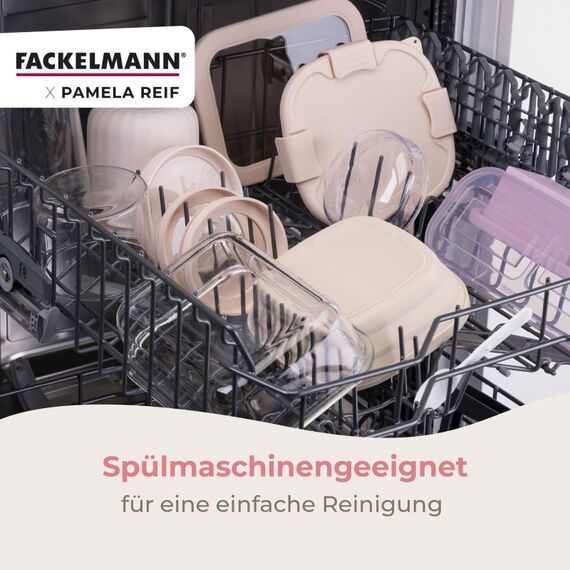 Fackelmann 26569 Lebensmittelaufbewahrungsbehälter Rechteckig Container 1,05 l Beige, Transparent, 9 image
