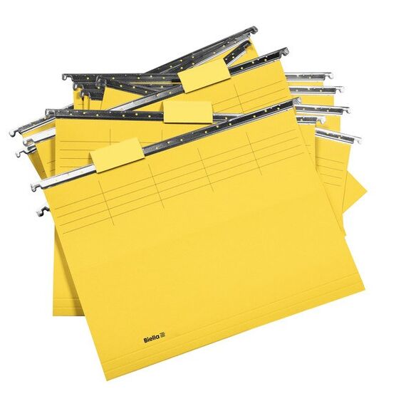 Biella Original, A4 Hängeordner Metall, Nylon Gelb 25 Stück(e)