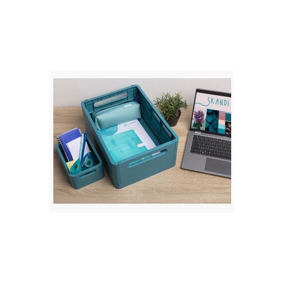 Exacompta The smart case, klappbare maxi-box a4+, skandi - pazifikblau - neu, Farbe: Blau, 6 image