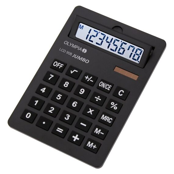Olympia LCD 908 Jumbo Taschenrechner Desktop Display-Rechner Schwarz