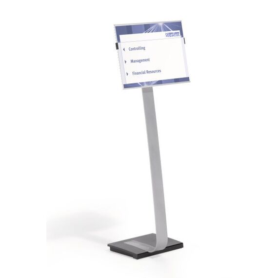 Durable 481323 Zeichenhalter und Informationsstand A3 Acryl Silber
