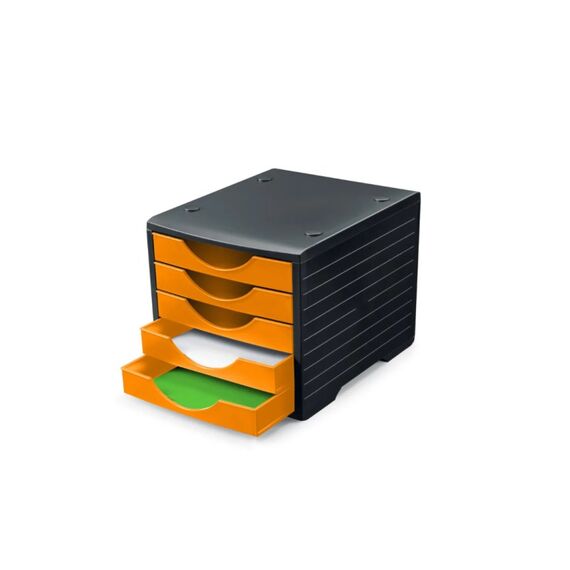 Styro 275-8420.491 Dateiablagebox Polystyrol Schwarz, Orange