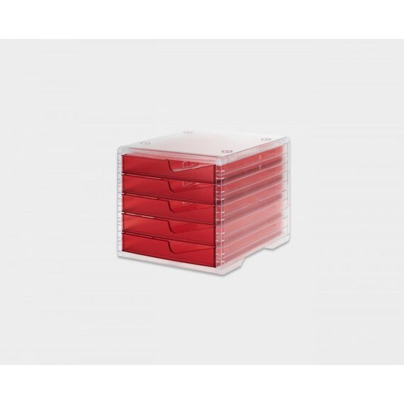 Styro Styroswingbox light Polystyrene Rot, Transparent, Farbe: Rot, Transparent