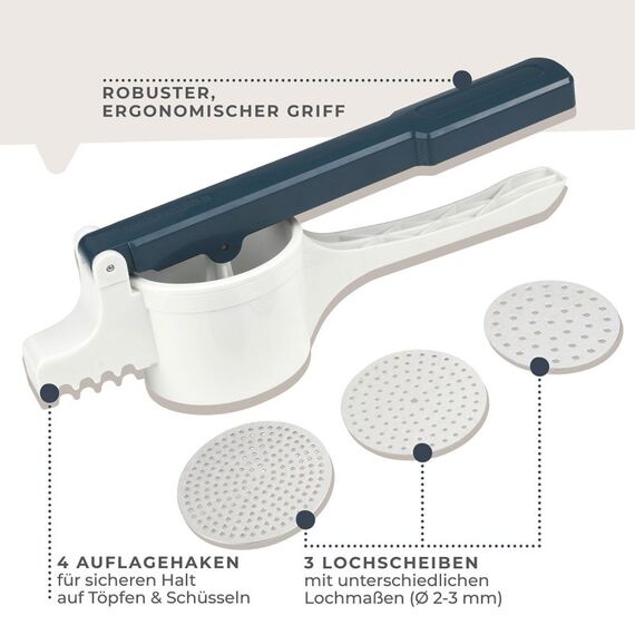 Fackelmann 27906 Kartoffelstampfer Kunststoff, Edelstahl Kartoffelpresse, 9 image