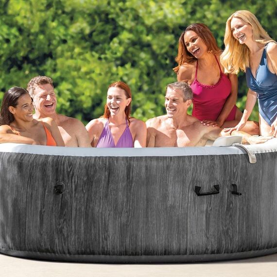 Intex PureSpa Greywood Deluxe 1098 l 6 Person(en) Rund Grau, 2 image