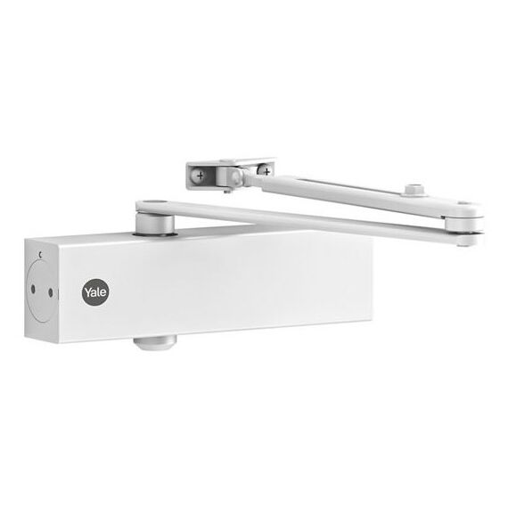 Yale 30-5500-0001-50-11 Türschließer Universal Aufputz-Türschließer (regelmäßiger Arm) Nicht händig Weiß, Farbe: Weiß