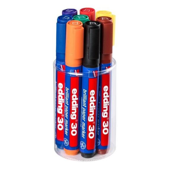 Edding 30 Permanent-Marker Mehrfarbig 8 Stück(e)