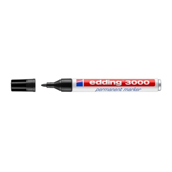 Edding Permanent Marker 3000, 10 er Pack Permanent-Marker Rundspitze Schwarz 10 Stück(e), 2 image
