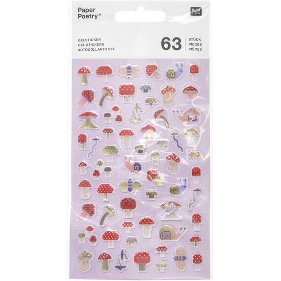 Rico Design 300926 Dekorativer Aufkleber PVC, Gel Mehrfarbig Permanent 63 Stück(e)