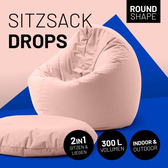 Lumaland Runder Sitzsack 2 in 1 Rose Drinnen Stuhl, 2 image