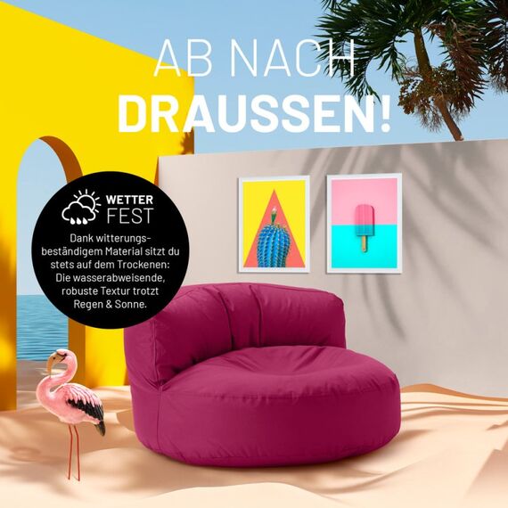Lumaland Sitzsack-Sofa Burgund Drinnen Stuhl, 6 image