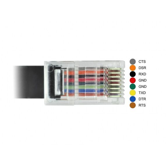 DeLOCK 63912 Serien-Kabel Schwarz 2 m USB Typ-C RJ45