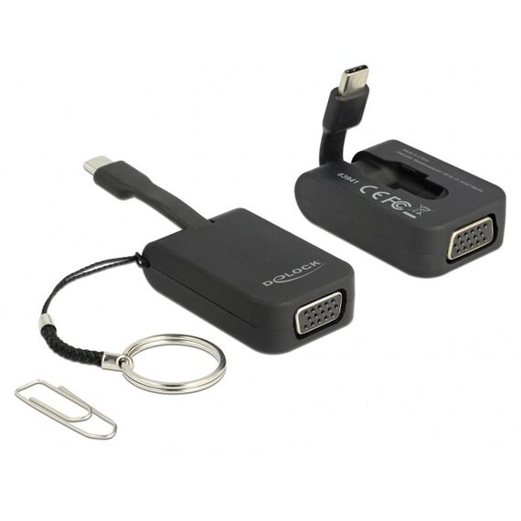 DeLOCK 63941 Videokabel-Adapter 0,03 m USB Typ-C VGA (D-Sub) Schwarz