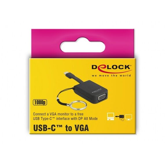 DeLOCK 63941 Videokabel-Adapter 0,03 m USB Typ-C VGA (D-Sub) Schwarz, 2 image