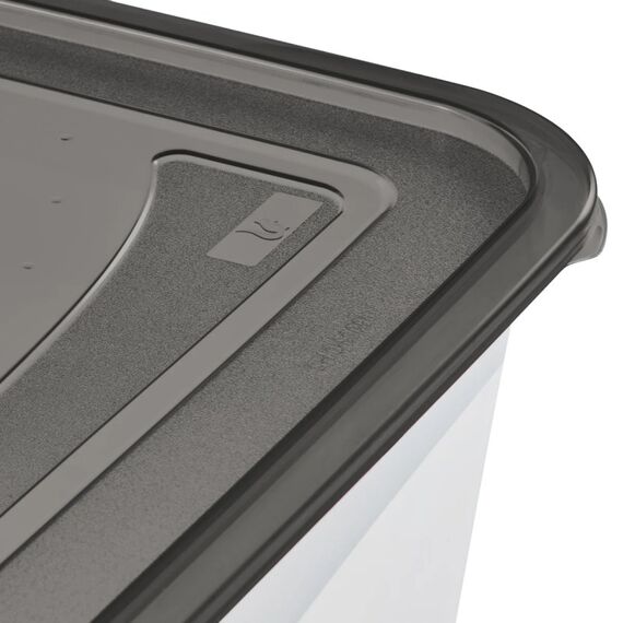 keeeper Fredo Rechteckig Container 0,5 l Schwarz, Transparent 5 Stück(e), Farbe: Schwarz, Transparent, 4 image