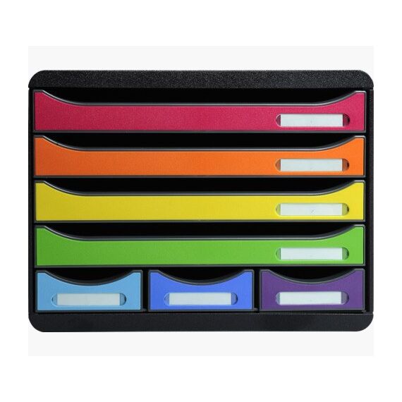 Exacompta 307798D Büro-Schubladenschrank Schwarz