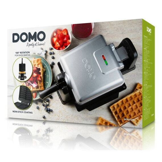 Domo DO9272W 2 Waffel(n) 1400 W Schwarz, Silber, 17 image