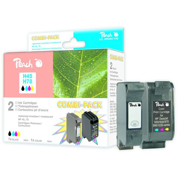 Peach H45/H78 bk, color Spar Pack Druckköpfe